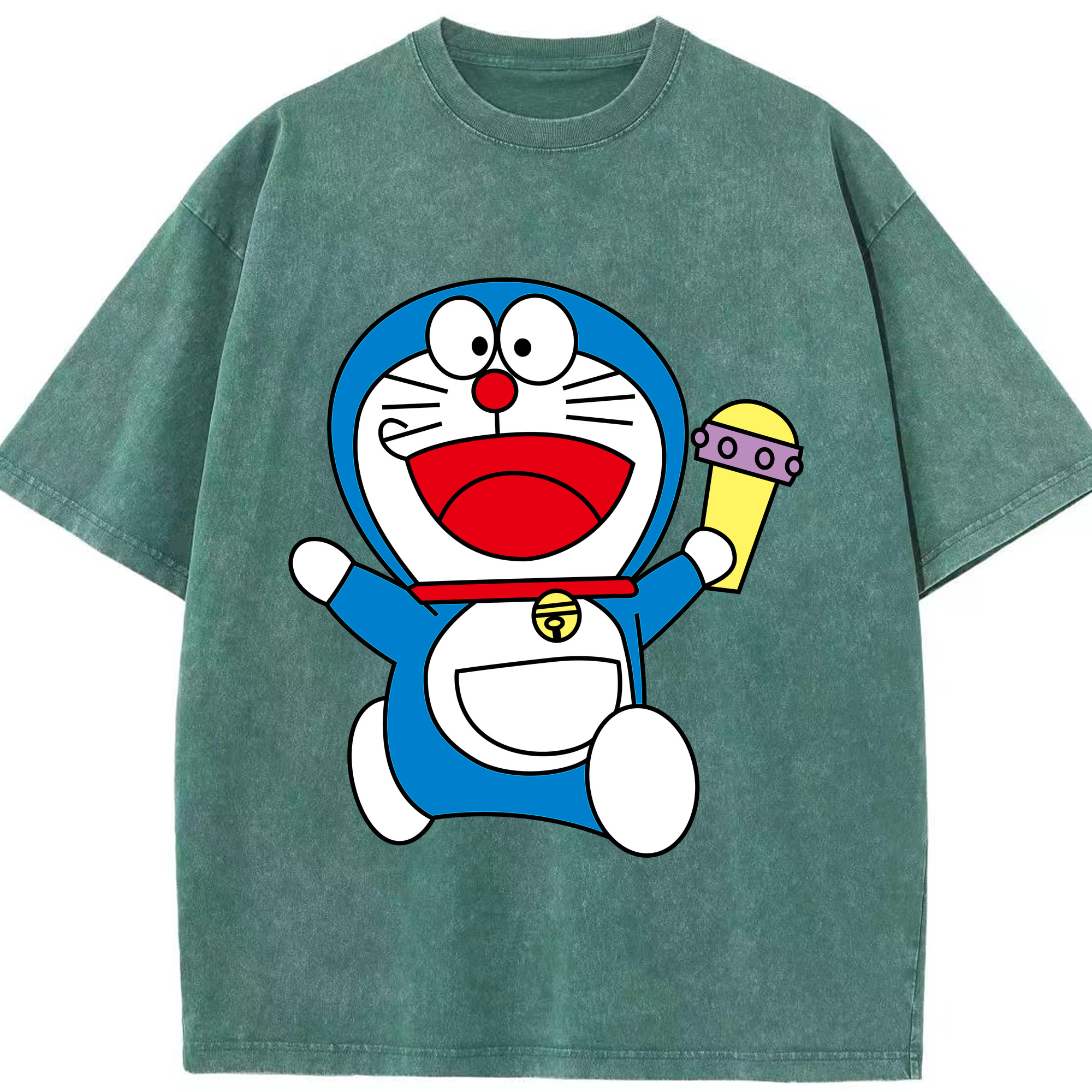 （画像用） ドラえもん Doraemon 綿100% ヴィンテージ風 半袖Tシャツ（フロントプリント）